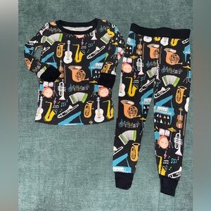 Little Sleepies Bamboo Pajama Set Keys & Chords Musical Print 12-18 Month